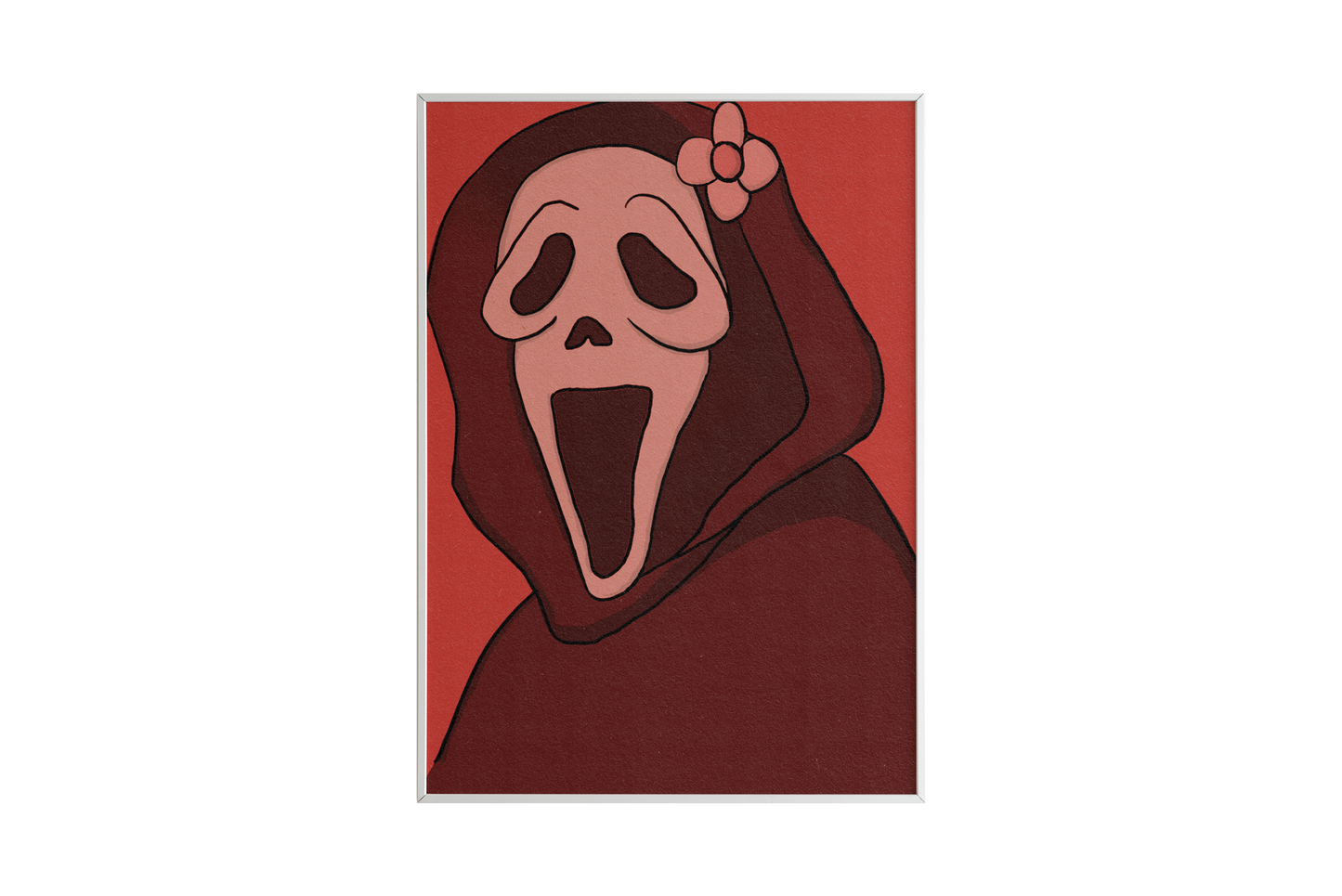 Ghost face's cute yearbook photo Framed Poster
